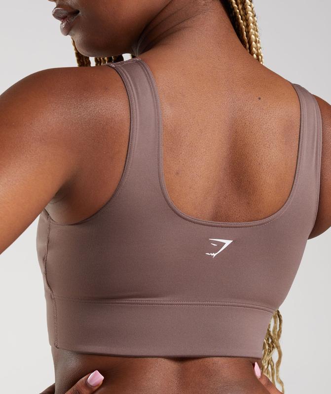 Gymshark Longline Sports Bra Sports Bras Bruin | 06IYPLZHA