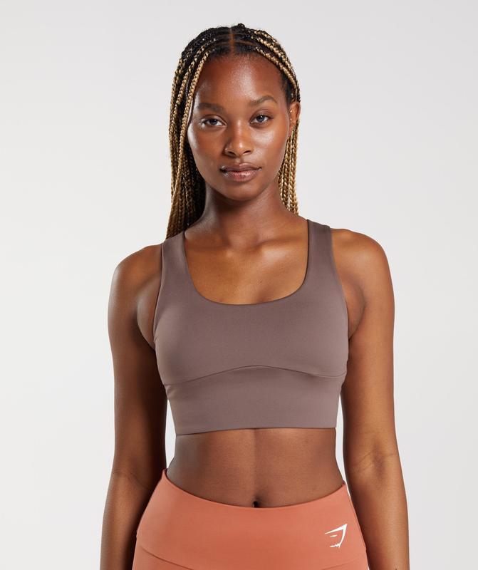 Gymshark Longline Sports Bra Sports Bras Bruin | 06IYPLZHA