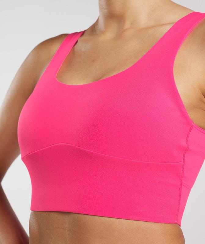 Gymshark Longline Sports Bra Sports Bras Fuchsie | 51YFDLUXC