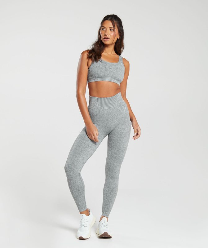 Gymshark Marl Seamless Leggings Leggings Lichtgrijs Grijs Grijs | 95VSWXFKT