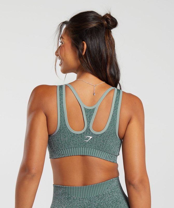 Gymshark Marl Seamless Scoop Bra Sports Bras Grijs Grijs | 95LWGRXNQ