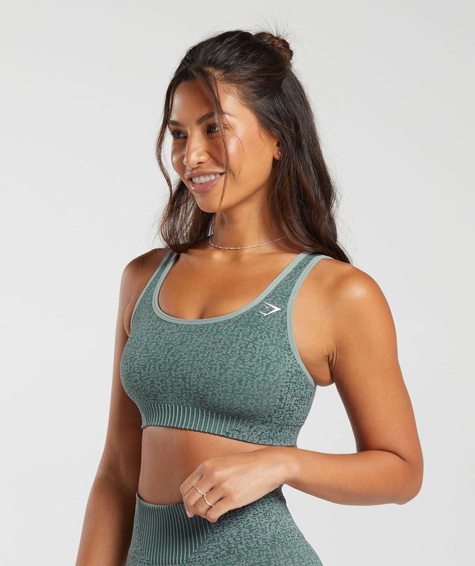 Gymshark Marl Seamless Scoop Bra Sports Bras Grijs Grijs | 95LWGRXNQ