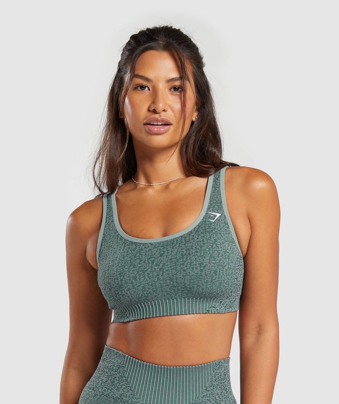 Gymshark Marl Seamless Scoop Bra Sports Bras Grijs Grijs | 95LWGRXNQ