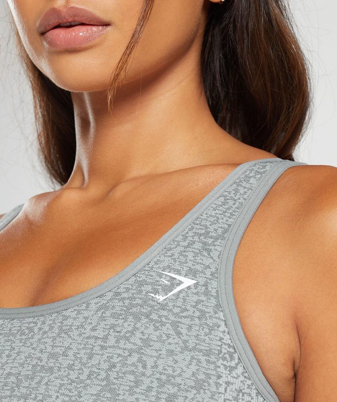 Gymshark Marl Seamless Scoop Bra Sports Bras Lichtgrijs Grijs Grijs | 91JHFOITD