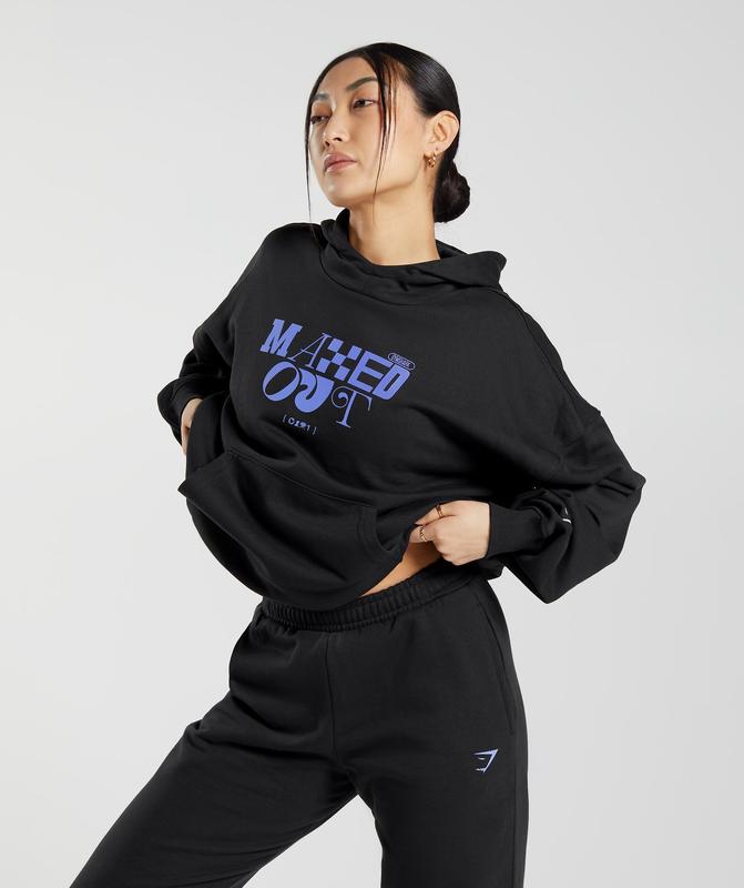 Gymshark Maxed Out Hoodie Hoodies Zwart | 54FLCQEJZ