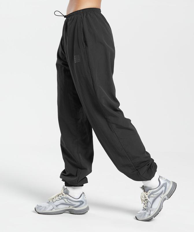 Gymshark Monogram Woven Joggers Broek Zwart | 47ULAMSQR