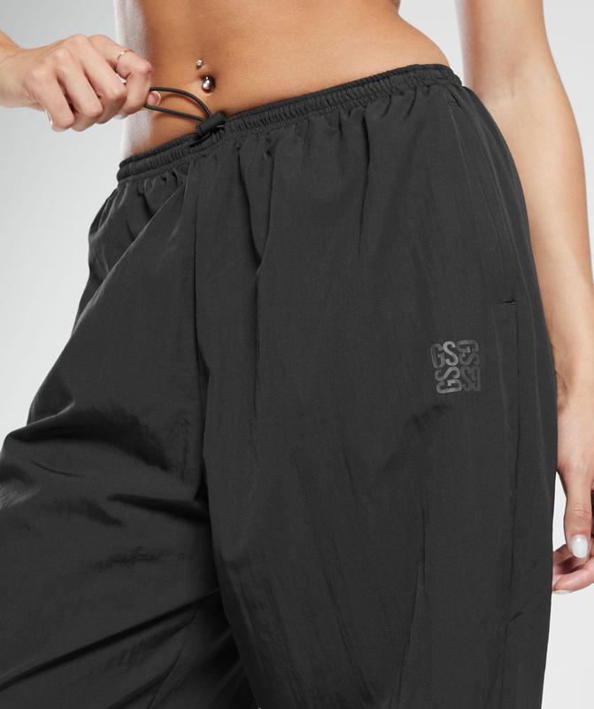 Gymshark Monogram Woven Joggers Broek Zwart | 47ULAMSQR