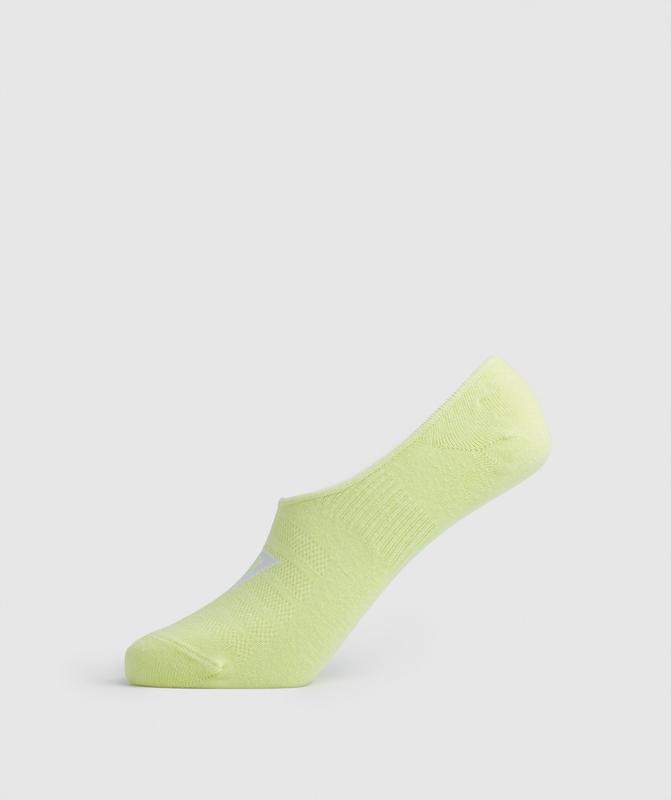 Gymshark No Show Socks 3pk Sokken Grey/Green/Green | 81ELDWRBN