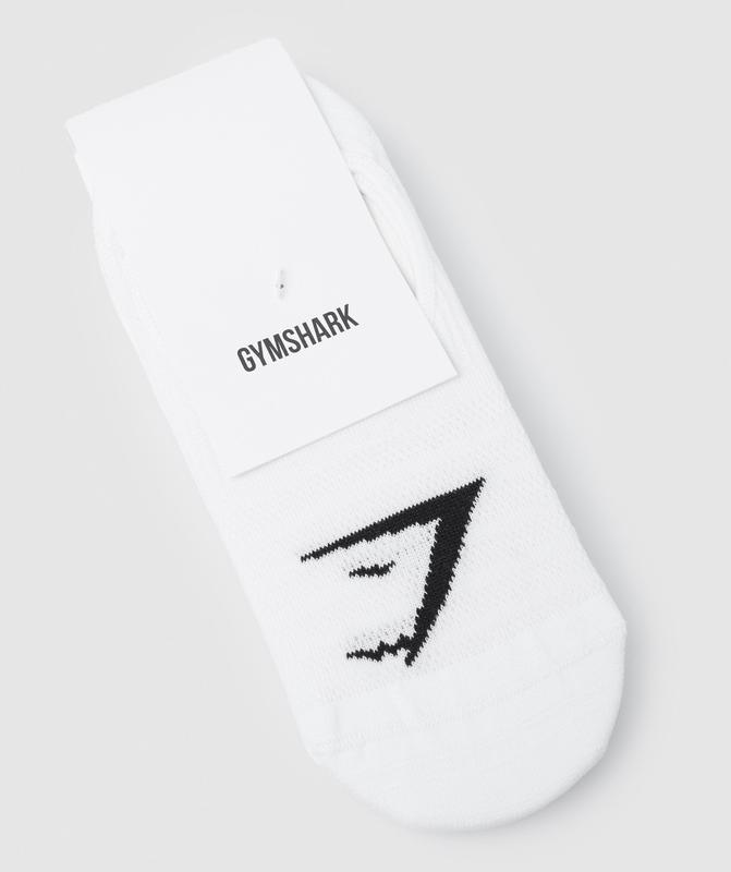 Gymshark No Show Socks 3pk Sokken Wit | 23VAMTDUP