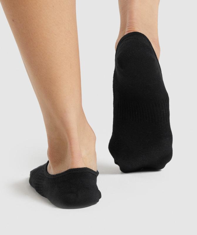 Gymshark No Show Socks 3pk Sokken Zwart | 85KYNMVSW