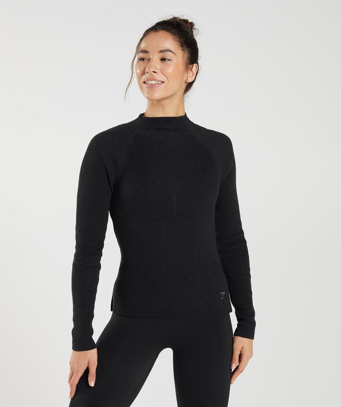 Gymshark Pause Knitwear Long Sleeve Top Long Sleeve Top Grijs | 74JLUTYQI