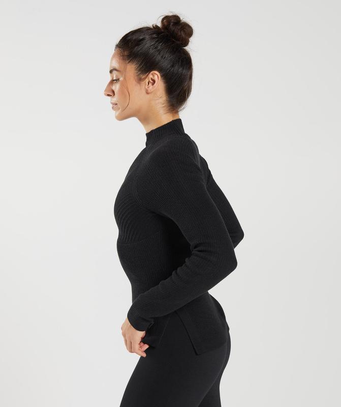 Gymshark Pause Knitwear Long Sleeve Top Long Sleeve Top Grijs | 74JLUTYQI