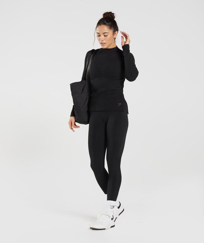 Gymshark Pause Knitwear Long Sleeve Top Long Sleeve Top Grijs | 74JLUTYQI