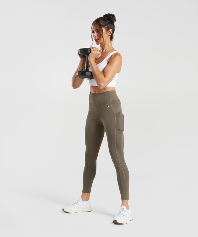 Gymshark Pocket Leggings Leggings Camo Bruin | 89KGCYRXH