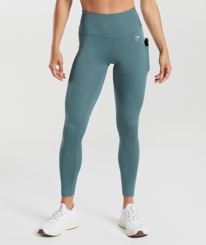 Gymshark Pocket Leggings Leggings Denim Teal | 04PBVQLRG