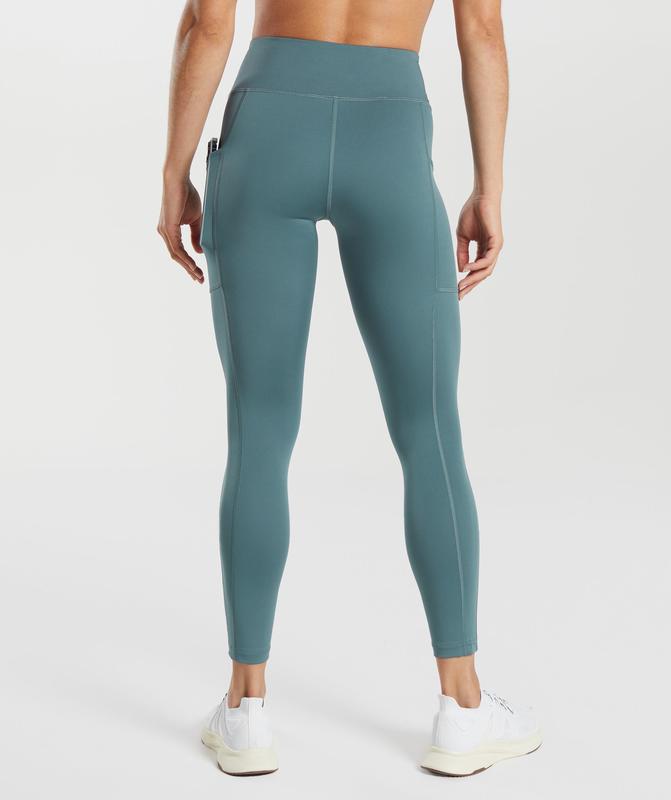 Gymshark Pocket Leggings Leggings Denim Teal | 04PBVQLRG