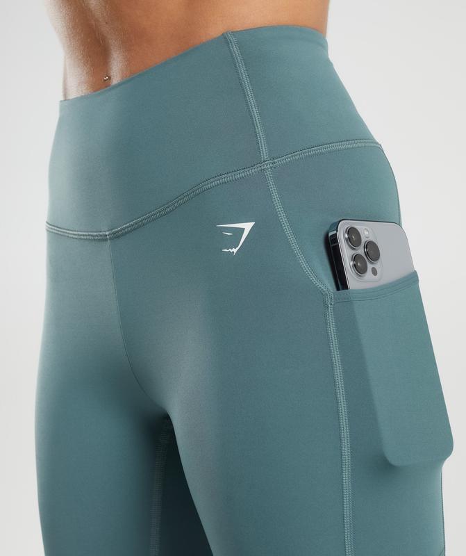 Gymshark Pocket Leggings Leggings Denim Teal | 04PBVQLRG