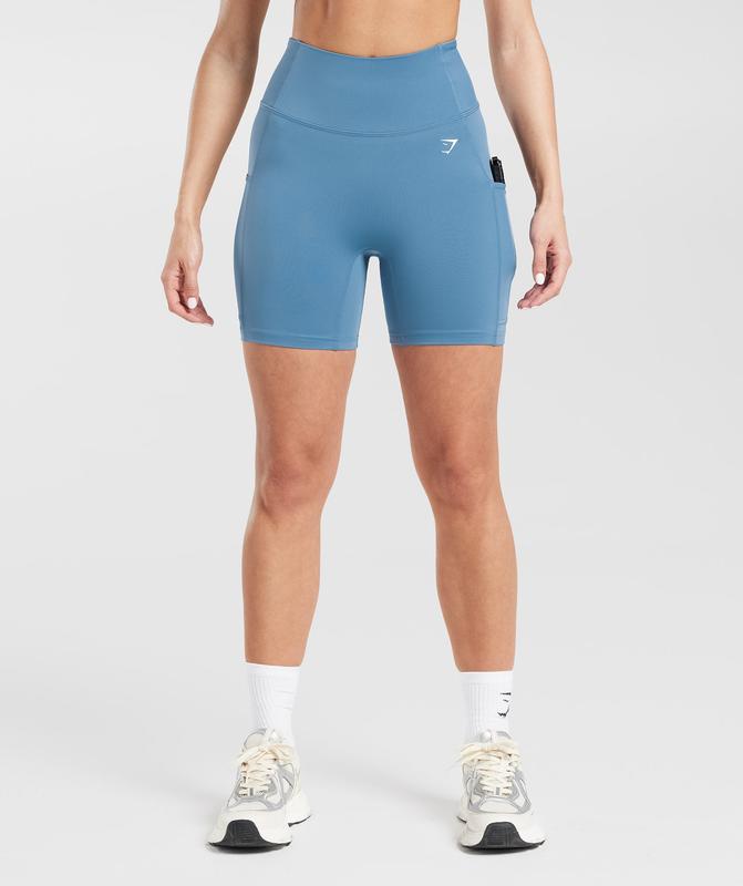 Gymshark Pocket Shorts Korte Broek Blauw | 02SUXVMQT