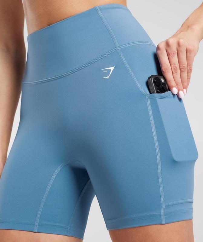 Gymshark Pocket Shorts Korte Broek Blauw | 02SUXVMQT