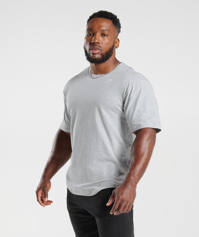 Gymshark Power T-Shirt T-Shirts Lichtgrijs | 02XZTHSWO