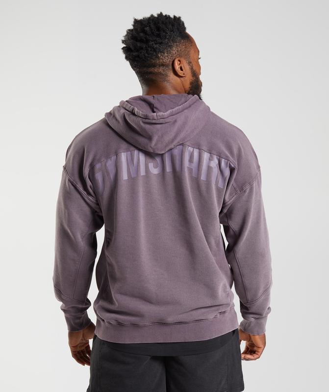 Gymshark Power Washed Hoodie Hoodies Musk Lilac | 56LZEWFPX