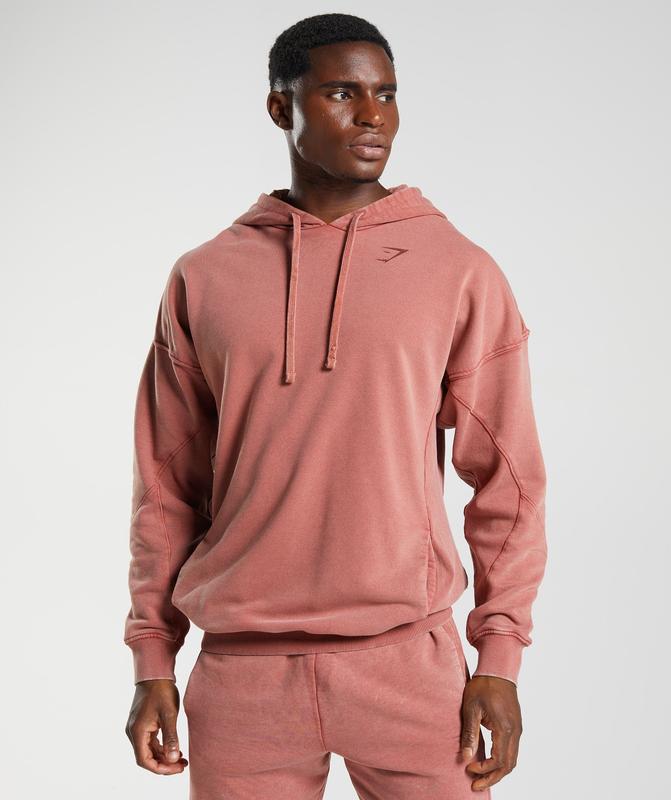 Gymshark Power Washed Hoodie Hoodies Roze Bruin | 64YPQIADN