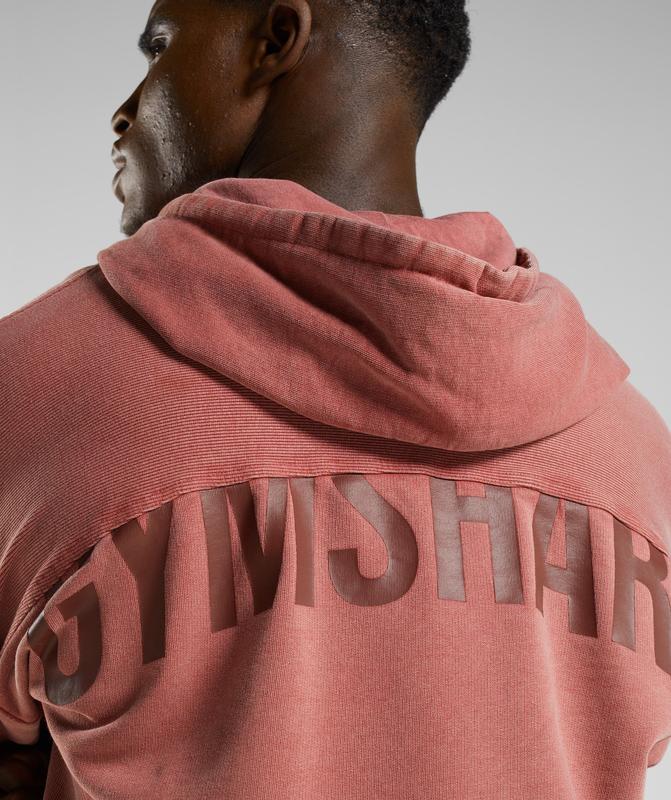 Gymshark Power Washed Hoodie Hoodies Roze Bruin | 64YPQIADN