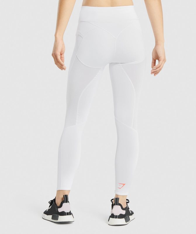 Gymshark Pulse Leggings Leggings Wit | 67JQMARIU