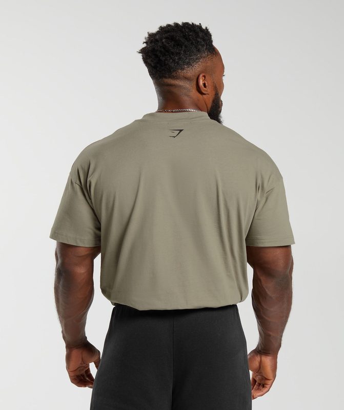 Gymshark Pump Cover T-Shirt T-Shirts Bruin | 07PVEIRCW