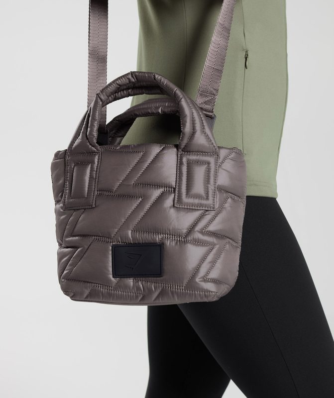 Gymshark Quilted Mini Tote All Bags Bruin | 82LIVQNDK