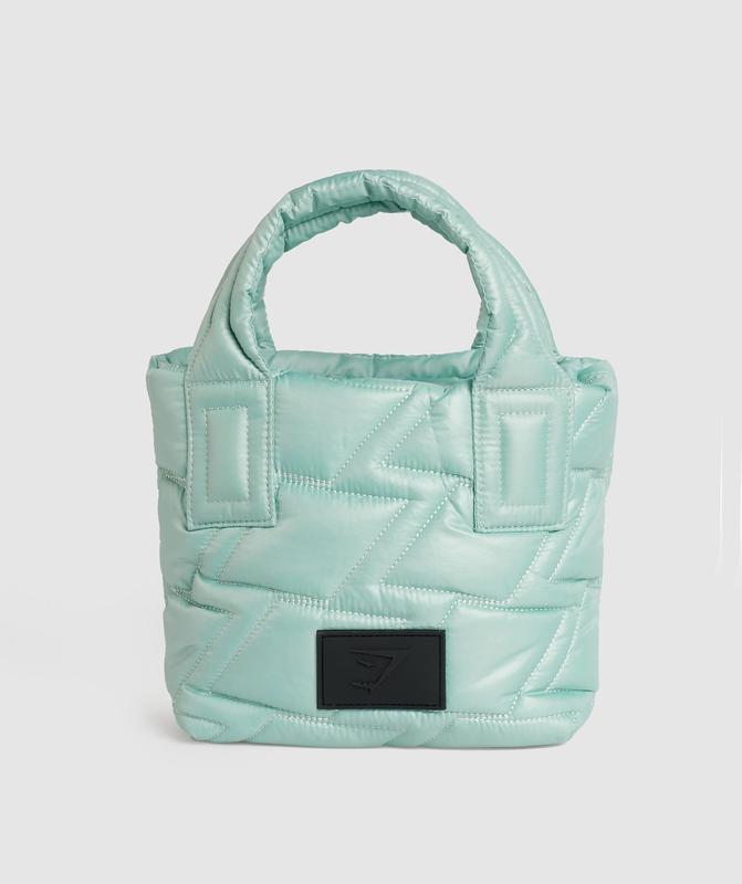 Gymshark Quilted Mini Tote All Bags Frost Teal | 84PBJMUAO