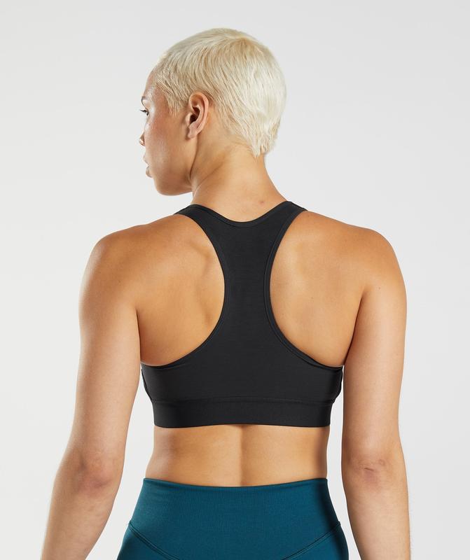 Gymshark Racerback High Support Sports Bra, B/C-E/F Sports Bras Zwart | 35MWSJYUD