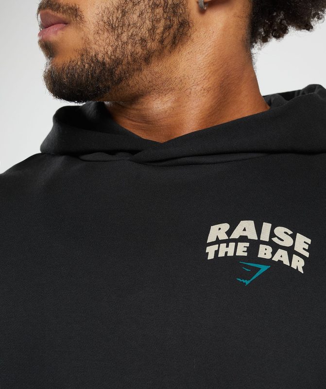 Gymshark Raise the Bar Hoodie Hoodies Zwart | 10QCXWZSP