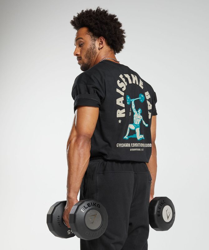 Gymshark Raise the Bar T-Shirt T-Shirts Zwart | 27CNTQLDA