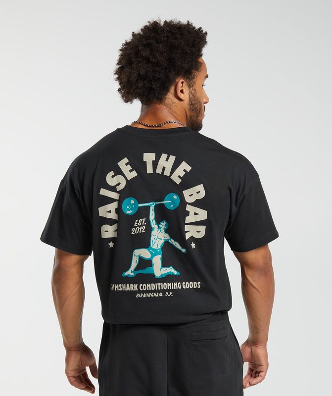 Gymshark Raise the Bar T-Shirt T-Shirts Zwart | 27CNTQLDA