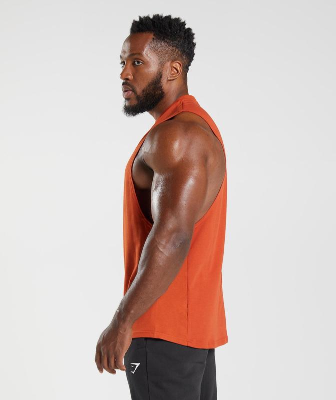 Gymshark React Drop Arm Tank Tanktop Rood | 74AUOPNCW