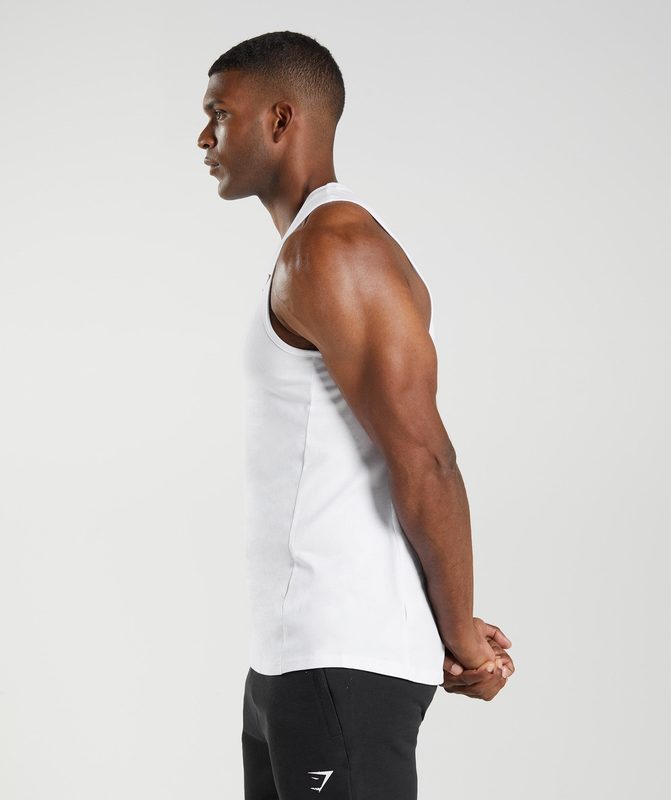 Gymshark React Tank Tanktop Wit | 62HWGLXJR