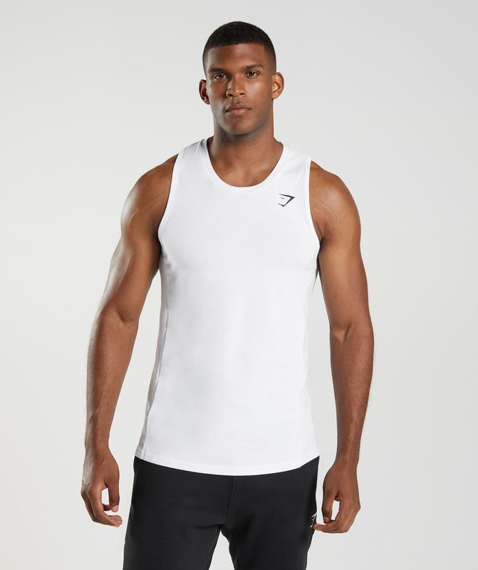 Gymshark React Tank Tanktop Wit | 62HWGLXJR