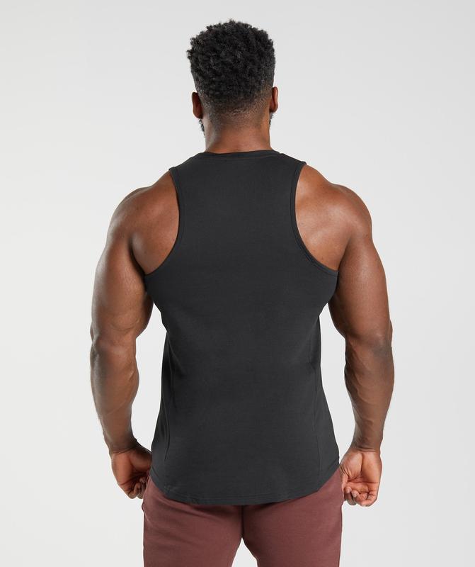 Gymshark React Tank Tanktop Zwart | 20OPBSIKN