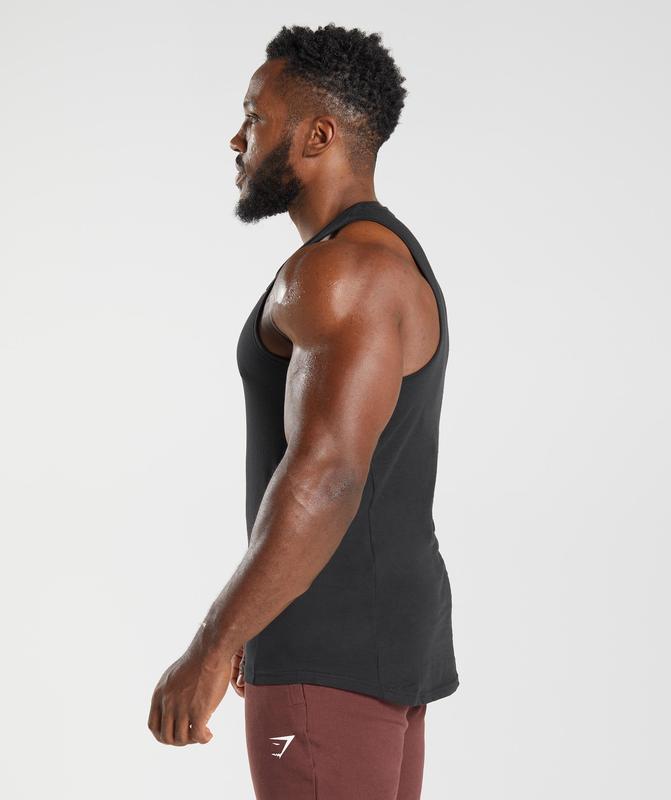 Gymshark React Tank Tanktop Zwart | 20OPBSIKN