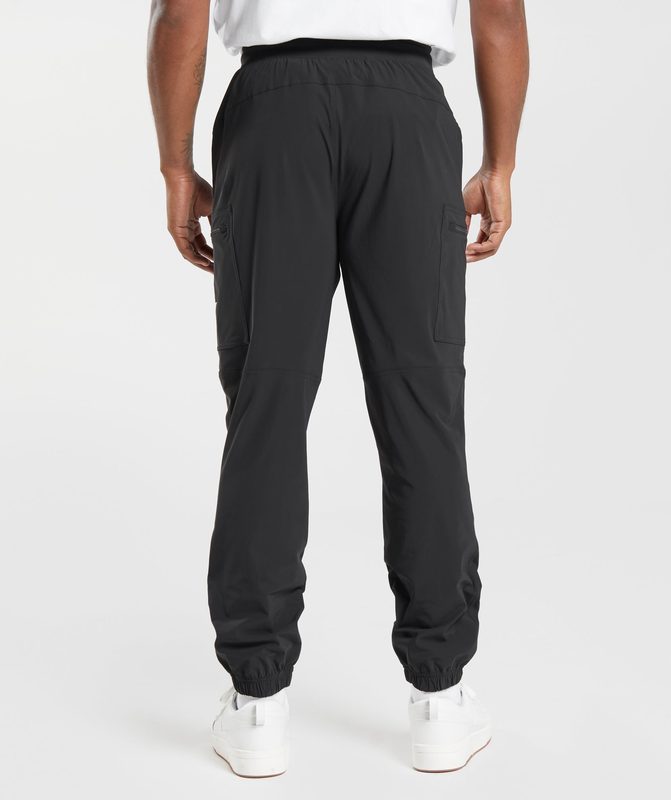 Gymshark Rest Day Cargo Pants Broek Zwart | 76DSTCXKF