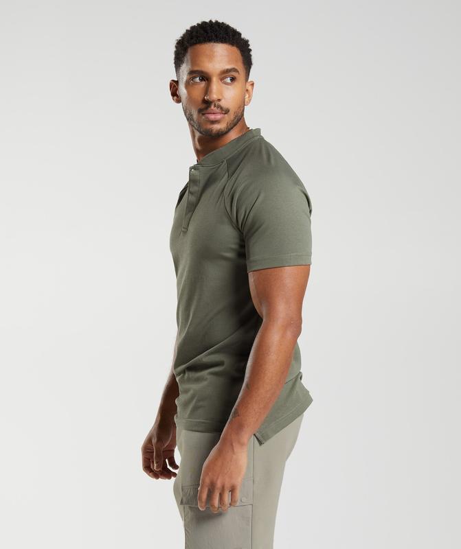 Gymshark Rest Day Commute Polo Shirt T-Shirts Olijfgroen | 08YLWJXQG