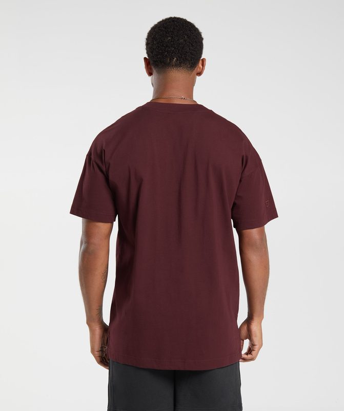 Gymshark Rest Day Essentials T-Shirt T-Shirts Bordeaux | 86DWJKCLE