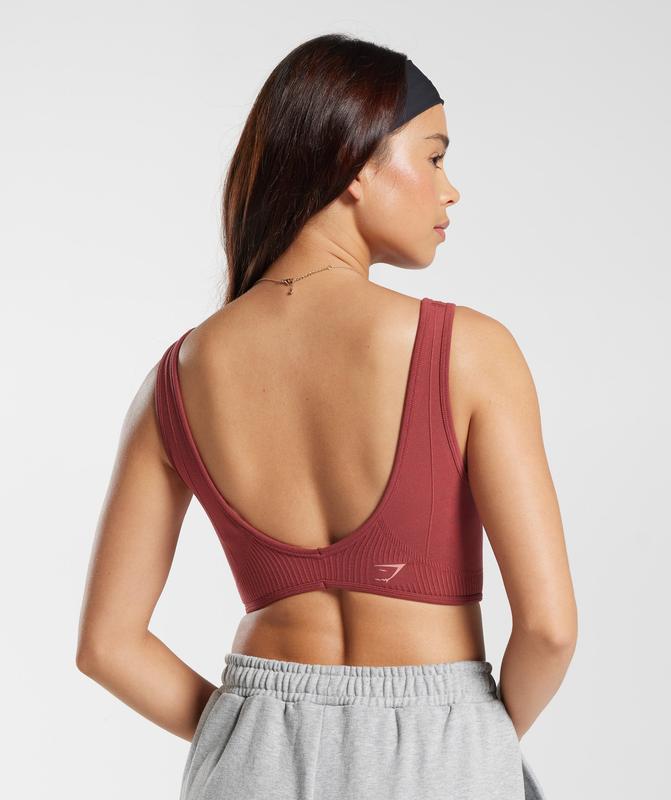 Gymshark Rest Day Seamless Bralette Sports Bras Rood | 01GXFRONI