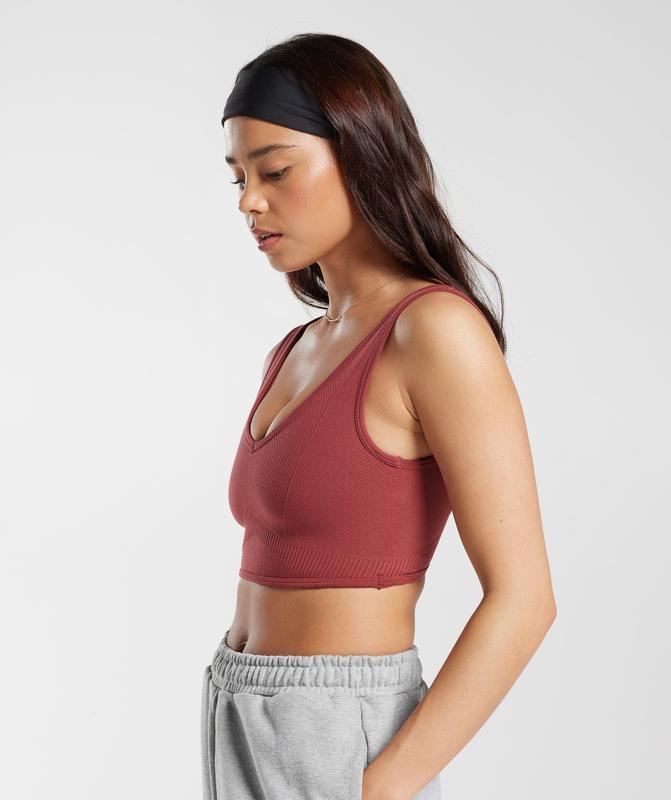 Gymshark Rest Day Seamless Bralette Sports Bras Rood | 01GXFRONI