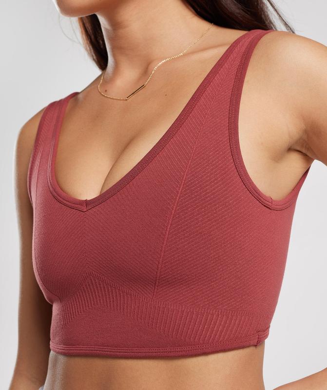 Gymshark Rest Day Seamless Bralette Sports Bras Rood | 01GXFRONI