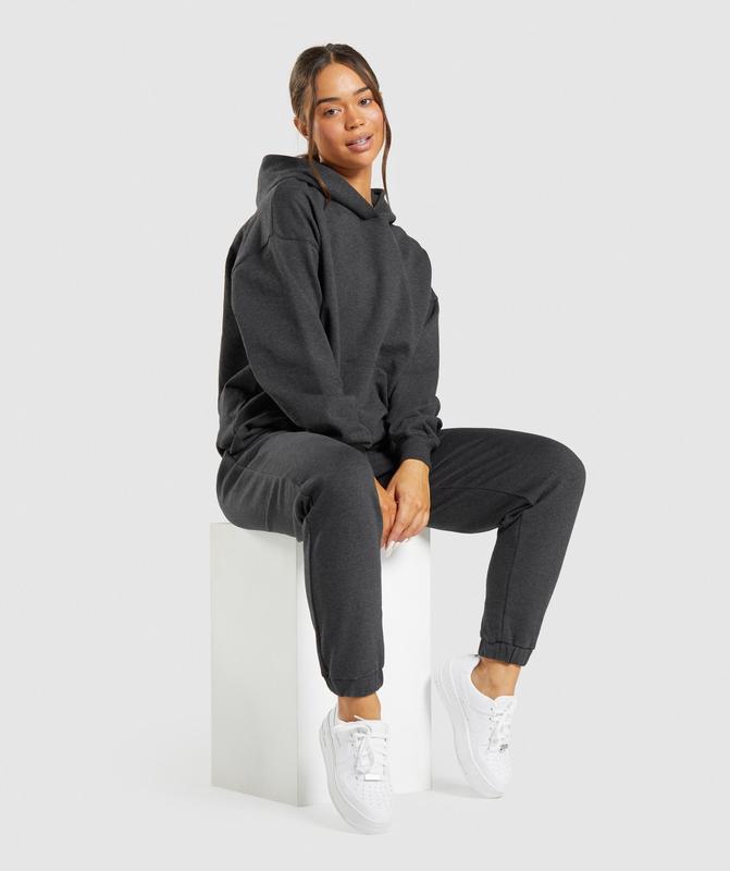 Gymshark Rest Day Sweats Hoodie Hoodies Zwart | 46ZUQTIOG