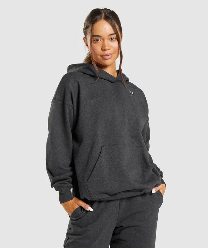 Gymshark Rest Day Sweats Hoodie Hoodies Zwart | 46ZUQTIOG