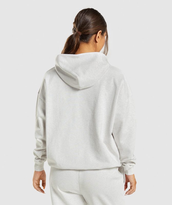 Gymshark Rest Day Sweats Hoodie Hoodies Wit | 91DKHIGZB