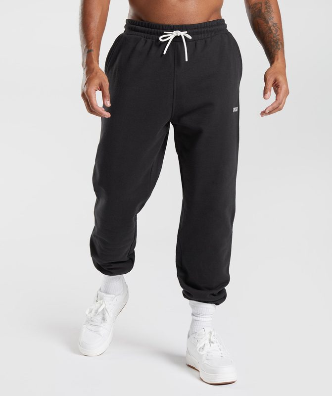 Gymshark Rest Day Sweats Joggers Joggingbroek Zwart | 01RHMVNGF